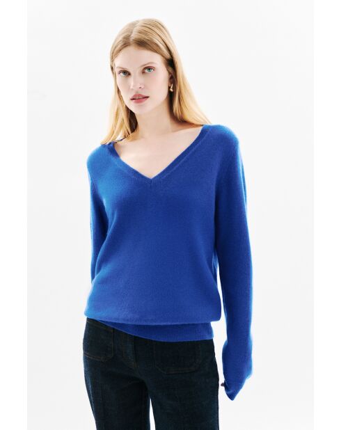 Pull Marianne bleu electrique