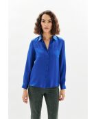 Camicia Jeanne Soie in seta blu elettrico