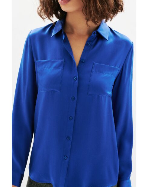 Camicia Jeanne Soie in seta blu elettrico