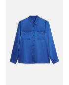 Camicia Jeanne Soie in seta blu elettrico