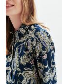Marineblauw katoenen hemd Jessica