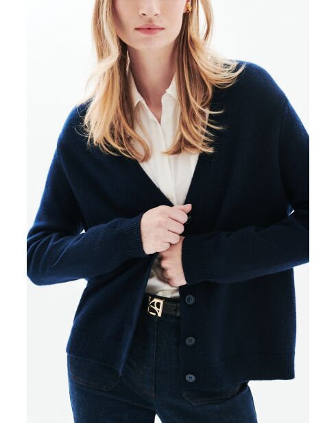 Gilet en laine Calypso bleu marine