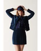 Marineblauwe katoenen rok Janette