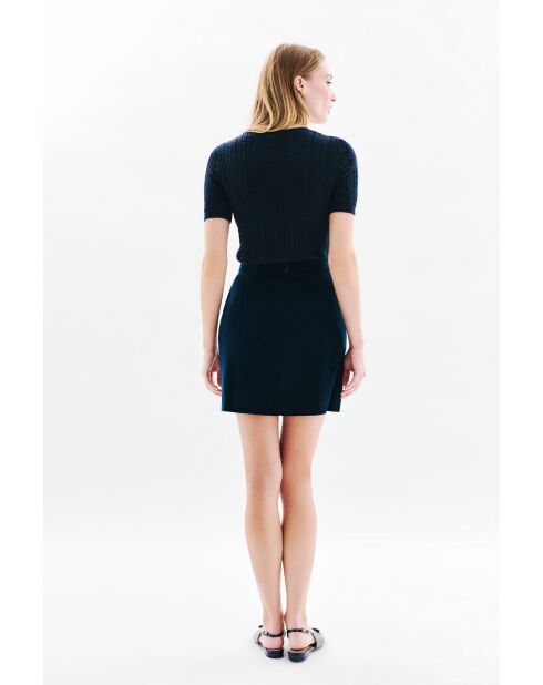 Marineblauwe katoenen rok Janette