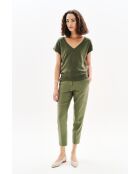 Pull en coton Milania vert kaki