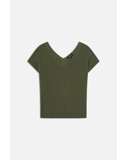 Pull en coton Milania vert kaki