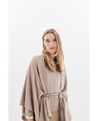 Poncho en laine Albano marron clair