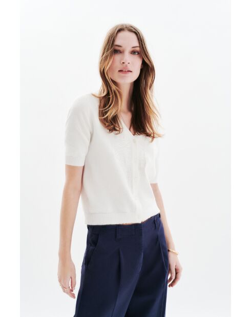 Gilet en coton Mirella blanc