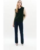 Poncho en laine Hevy vert foncé