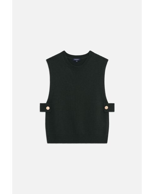 Poncho en laine Hevy vert foncé