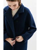 Manteau en laine Gerome bleu marine