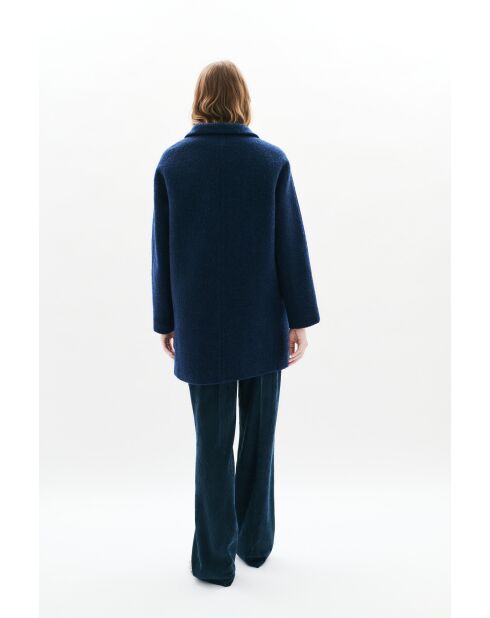 Manteau en laine Gerome bleu marine