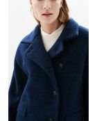 Manteau en laine Gerome bleu marine