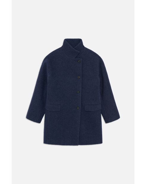 Manteau en laine Gerome bleu marine
