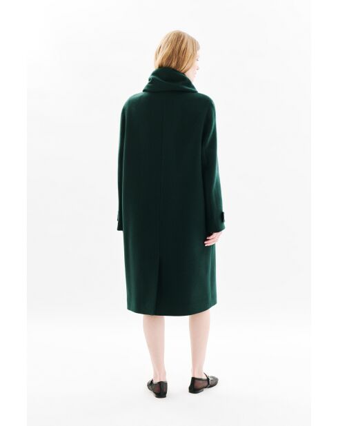 Abrigo de lana Gentiani verde oscuro