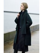 Abrigo de lana Gentiani verde oscuro
