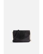 Borsa Solina in pelle crosta nera
