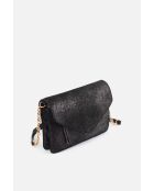 Borsa Solina in pelle crosta nera