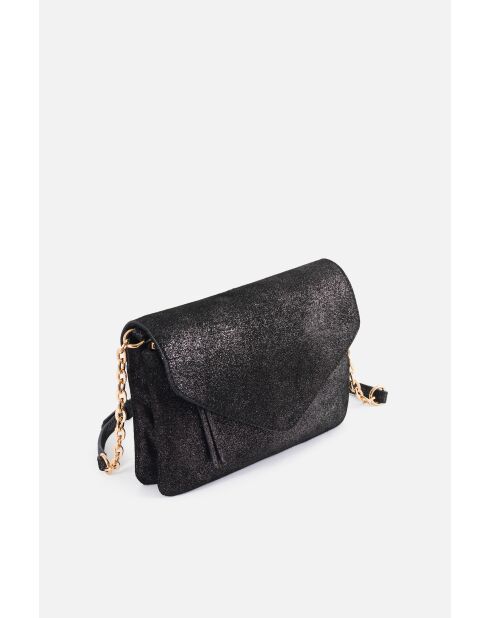 Borsa Solina in pelle crosta nera