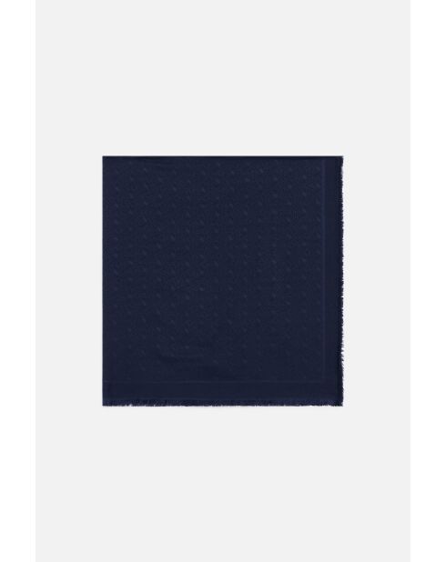 Foulard en soie Lacarola bleu marine