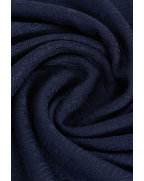 Foulard en soie Lacarola bleu marine