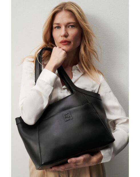 Sac Sacha en cuir noire