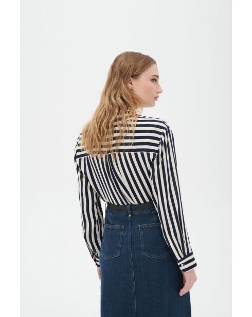 Marineblauw overhemd Caby