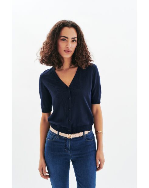 Gilet en coton Mirella bleu marine