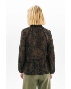 Marineblauw hemd Sylvia