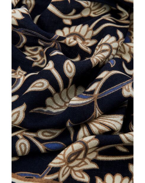 Foulard en laine Lamira bleu marine