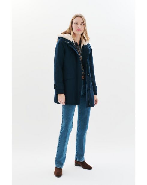 Navyblauer Parka Electra aus Baumwolle