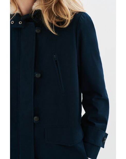 Navyblauer Parka Electra aus Baumwolle