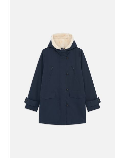Navyblauer Parka Electra aus Baumwolle