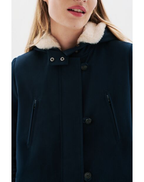 Navyblauer Parka Electra aus Baumwolle