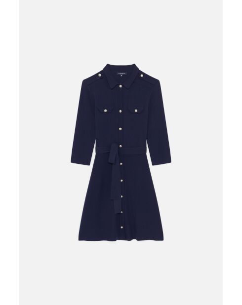 Abito Margaux in lana blu marino