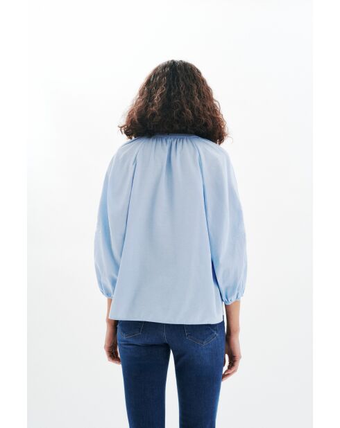 Himmelblaues Caubie Baumwollhemd
