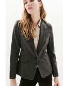 Graue Vaurara-Wolljacke