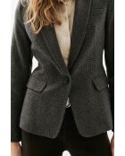 Graue Vaurara-Wolljacke