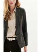 Graue Vaurara-Wolljacke