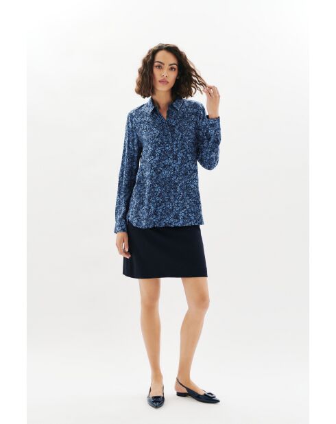 Marineblauw overhemd Jamie