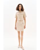 Camicia Cleo taupe in cotone