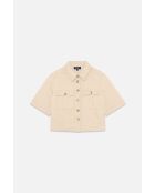 Camicia Cleo taupe in cotone