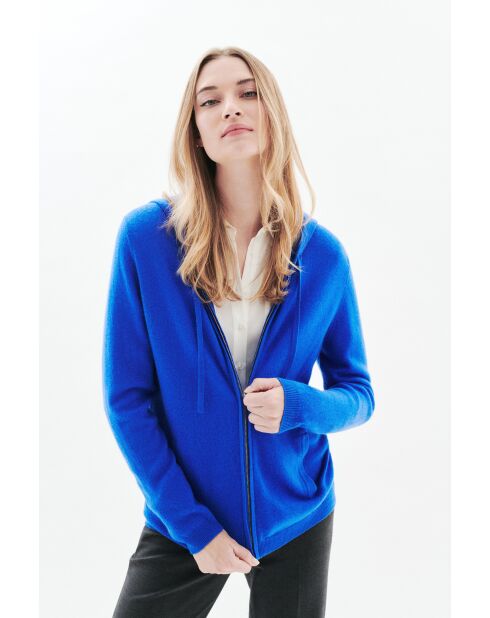Gilet en laine Basila bleu electrique