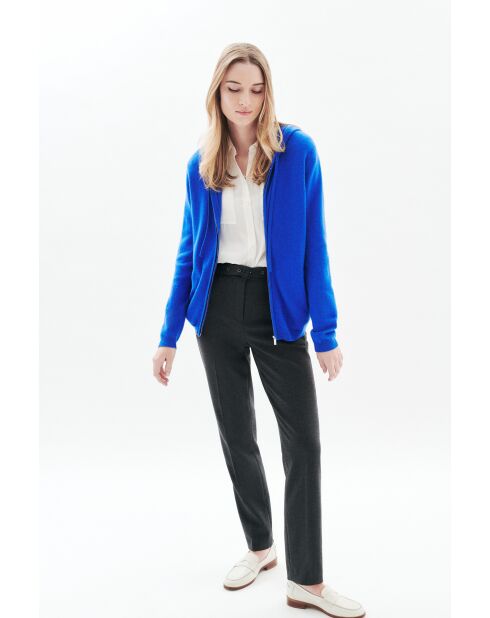 Gilet en laine Basila bleu electrique