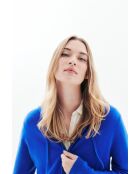 Gilet en laine Basila bleu electrique