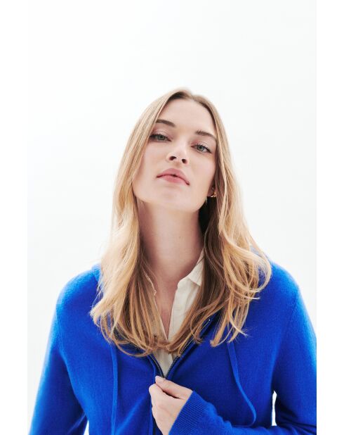 Gilet en laine Basila bleu electrique