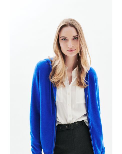 Gilet en laine Basila bleu electrique