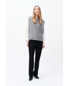 Hellgrauer Hiris Wollponcho