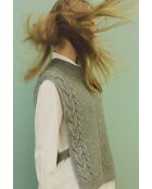 Hellgrauer Hiris Wollponcho
