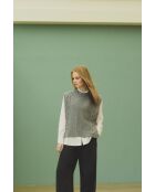 Hellgrauer Hiris Wollponcho